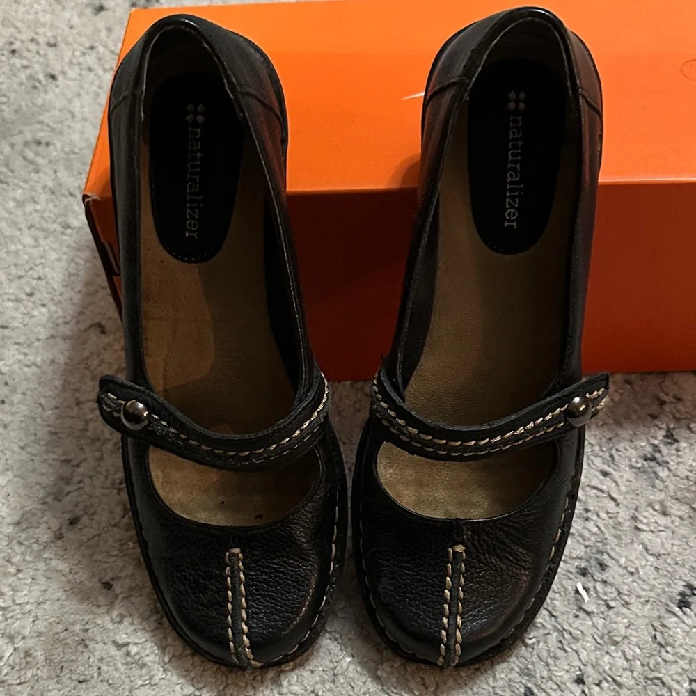 Naturalizer Black Leather Dress Mary Jane Women’s Shoes Size 6 1/2 M - Picture 6 of 6